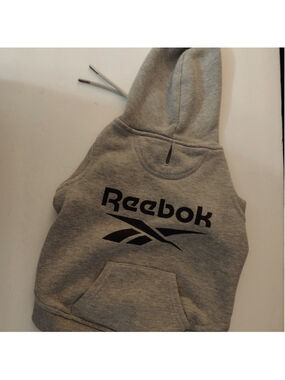 Dog doggie Gray Reebok Sweatshirt Hoodie M